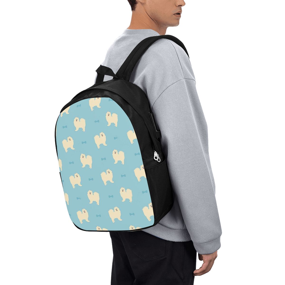 Laptop Bag - Tas Ransel Anjing Samoyed Tas Notebook
