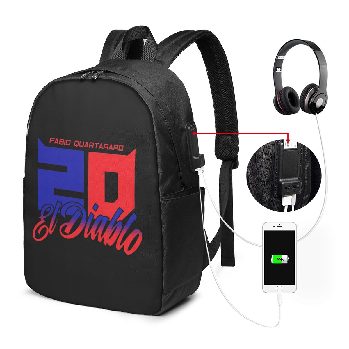 Fabio Quartararo El Diablo Num - Laptop Bag ulasan dan harga