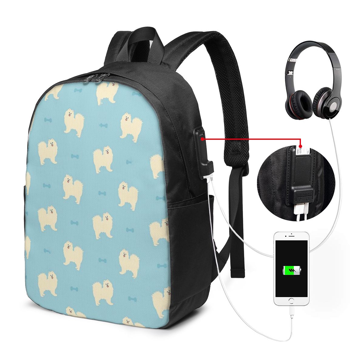 Tas Ransel Anjing Samoyed Tas  - Laptop Bag ulasan dan harga