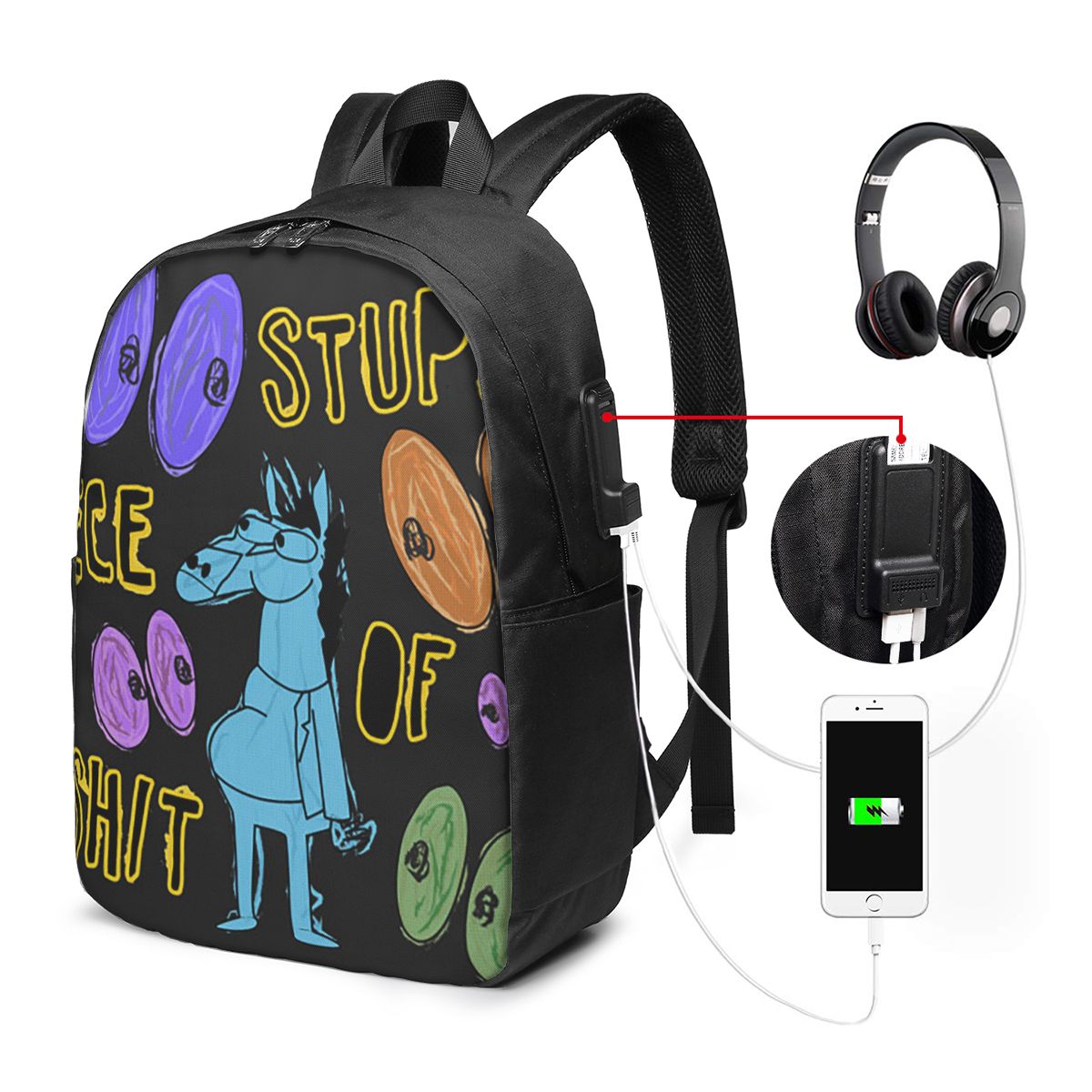 Kartun Bojack Horseman Stupid  - Laptop Bag ulasan dan harga